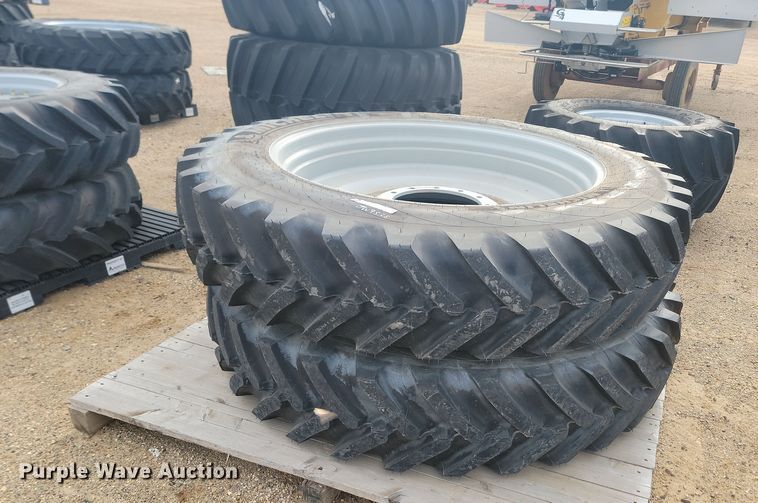 image for item JW9528 (2) Michelin VF 380/90R46 tires and wheels