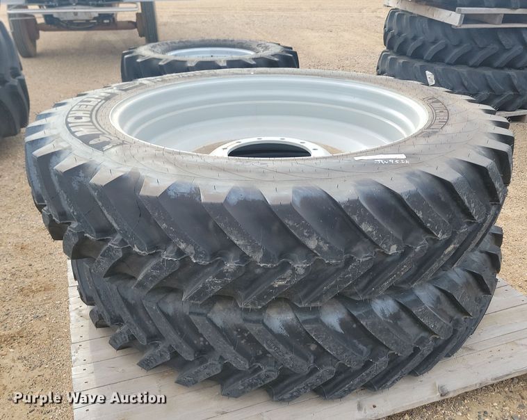 image for item JW9528 (2) Michelin VF 380/90R46 tires and wheels