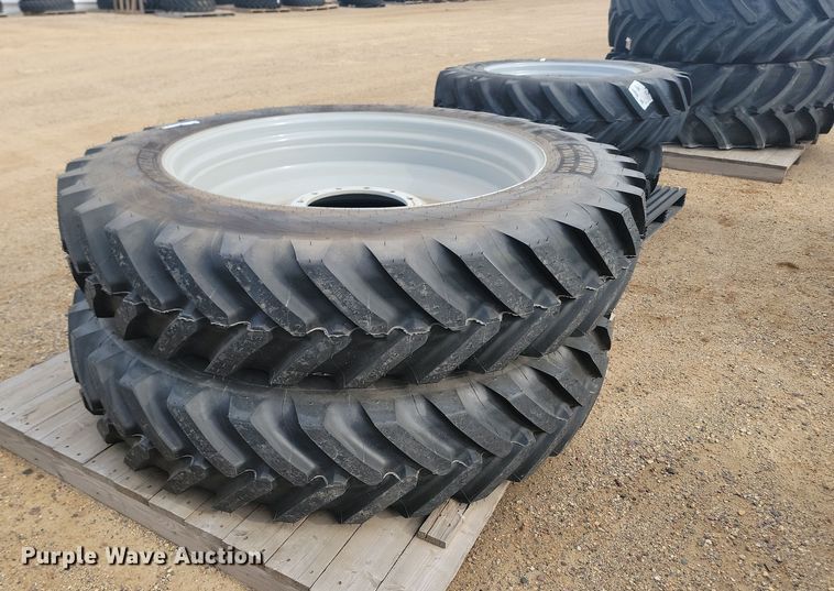 image for item JW9528 (2) Michelin VF 380/90R46 tires and wheels