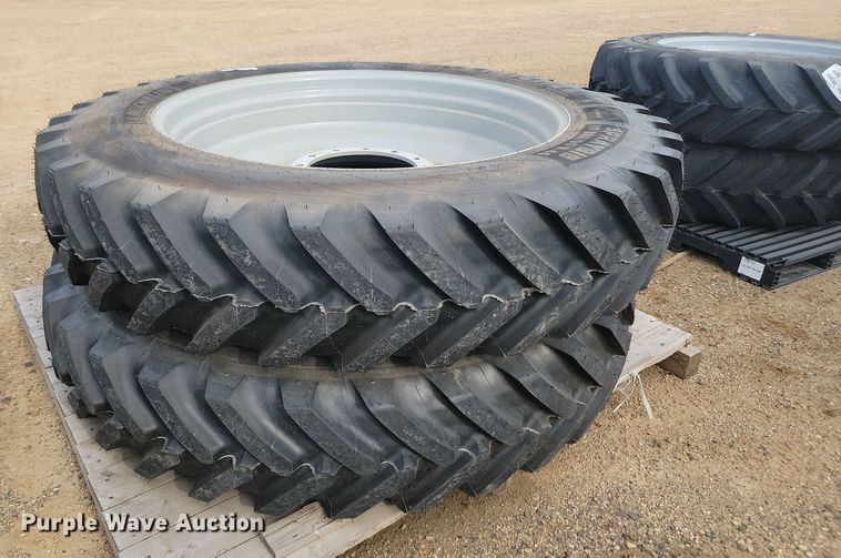 image for item JW9528 (2) Michelin VF 380/90R46 tires and wheels