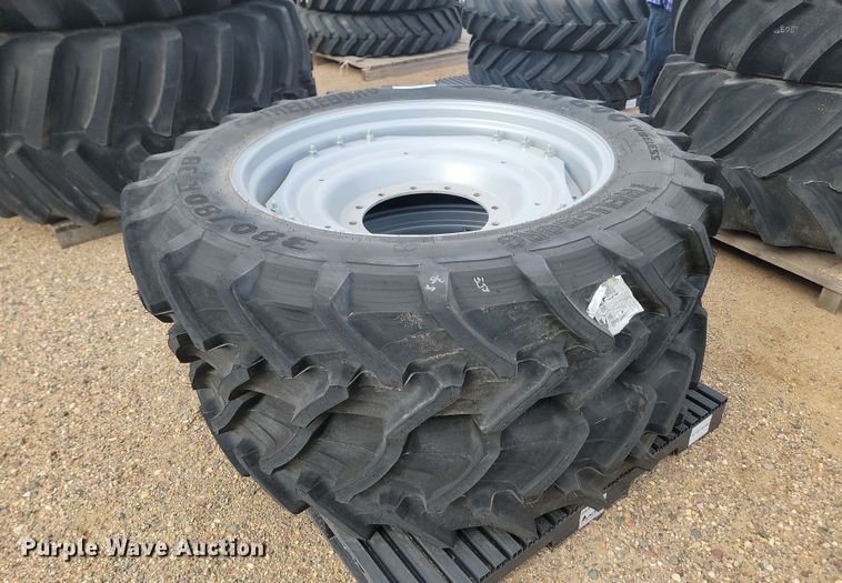 image for item JW9531 (2) Trelleborg TM600 380/80R38 tires and wheels