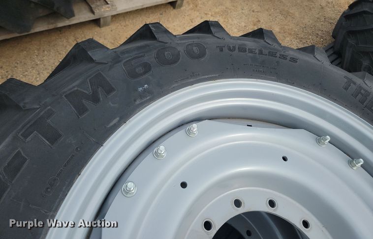 image for item JW9531 (2) Trelleborg TM600 380/80R38 tires and wheels