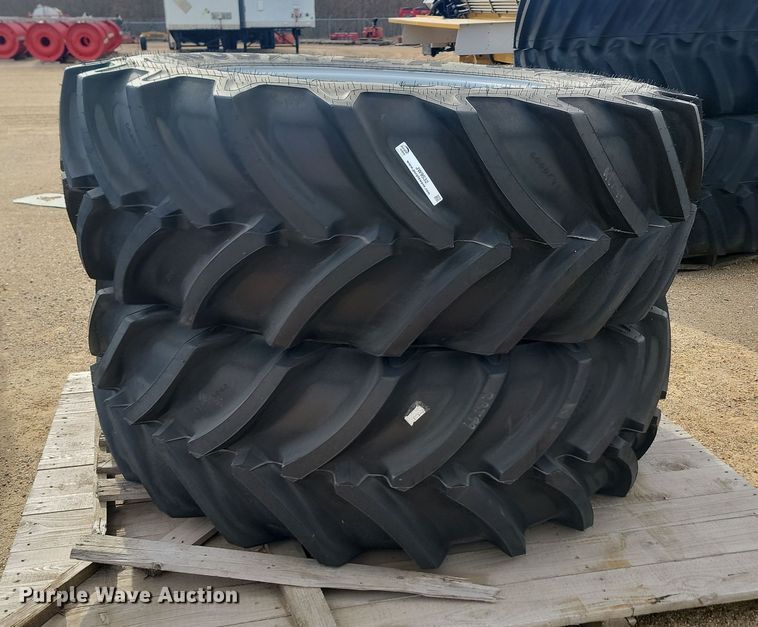 image for item JW9532 (2) Goodyear Optitrac 620/70R42 tires and wheels