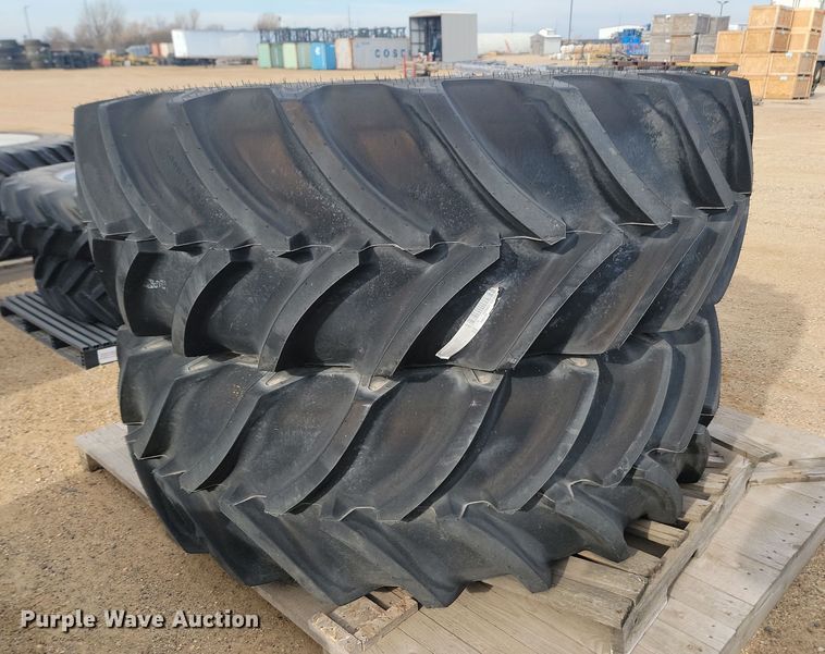 image for item JW9532 (2) Goodyear Optitrac 620/70R42 tires and wheels