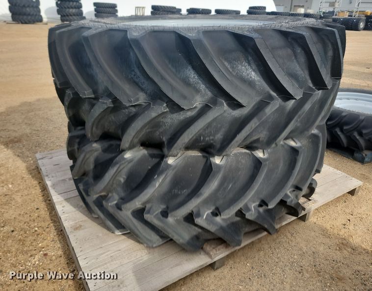 image for item JW9532 (2) Goodyear Optitrac 620/70R42 tires and wheels