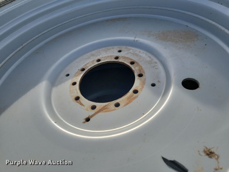 image for item JW9536 (2) Goodyear Super Traction Radial 480/80R50 tires and wheels