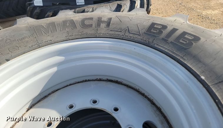 image for item JW9538 (2) Michelin Mach x Bib 600/65R28 tires and wheels