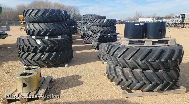 image for item JW9547 (2) Michelin 480/80R42 tires and wheels