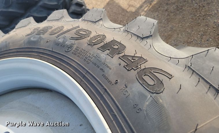 image for item JW9550 (4) Goodyear Ultra Sprayer 380/90R46 tires and wheels