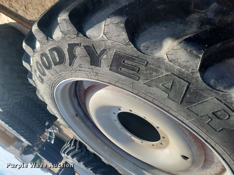 image for item JW9551 (4) Goodyear 380/90R46 tires and wheels