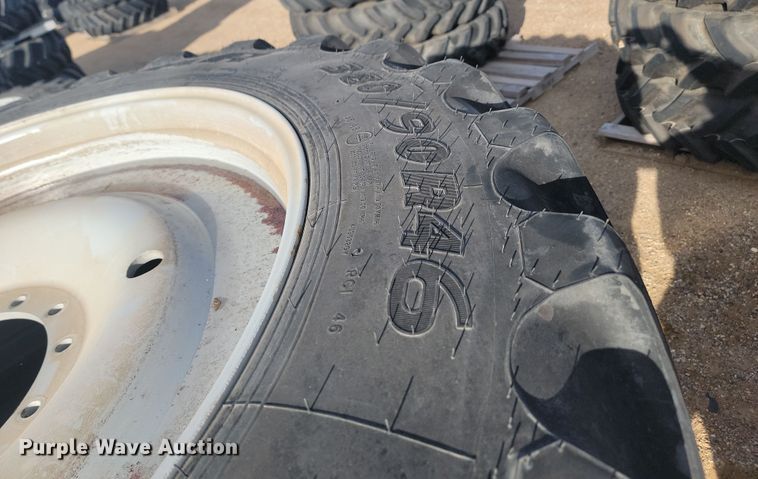 image for item JW9552 (4) Goodyear Ultra Sprayer 380/90R46 tires and wheels