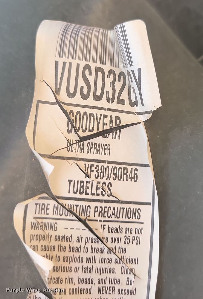 image for item JW9554 (4) Goodyear Ultra Sprayer VF 380/90R46 tires and wheels