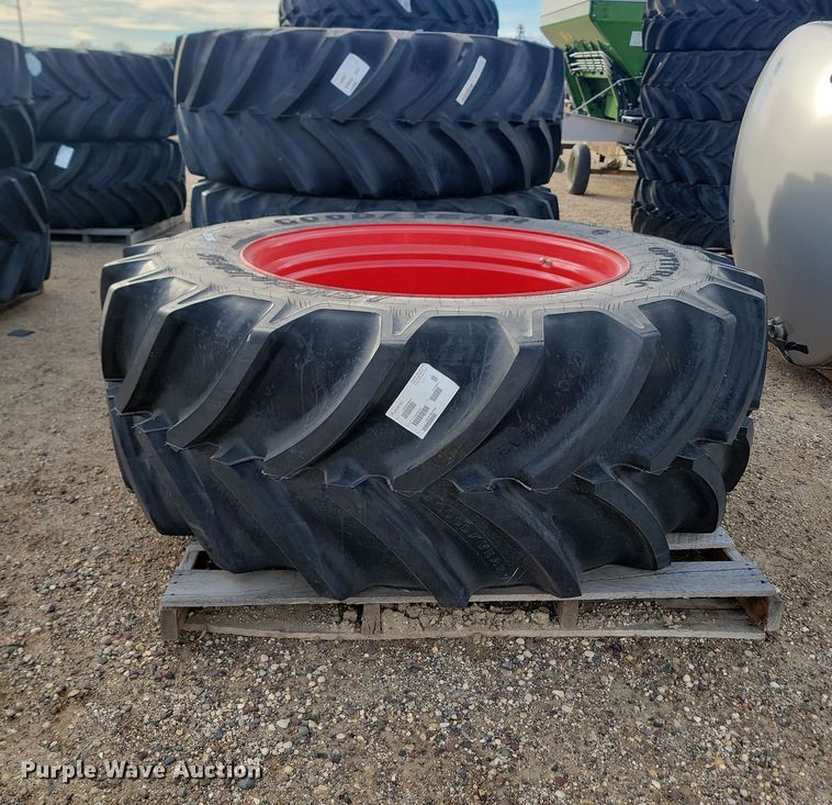 image for item JW9563 (3) Goodyear Optitrac LSW710/60R46 tires and wheels