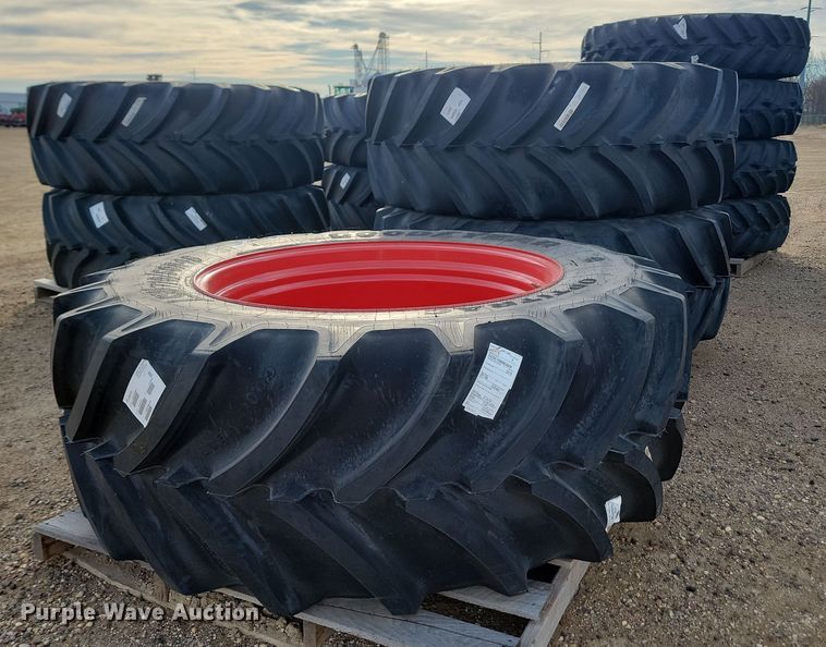 image for item JW9563 (3) Goodyear Optitrac LSW710/60R46 tires and wheels