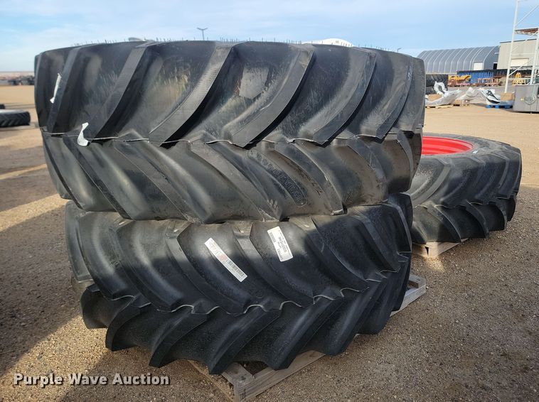 image for item JW9563 (3) Goodyear Optitrac LSW710/60R46 tires and wheels