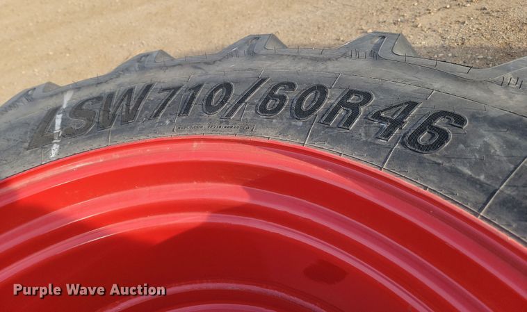 image for item JW9563 (3) Goodyear Optitrac LSW710/60R46 tires and wheels