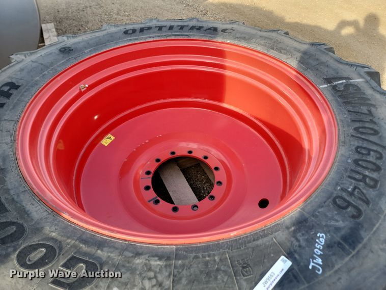 image for item JW9563 (3) Goodyear Optitrac LSW710/60R46 tires and wheels