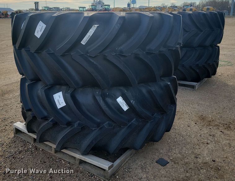 image for item JW9564 (4) Goodyear Optitrac LSW710/60R46 tires and wheels