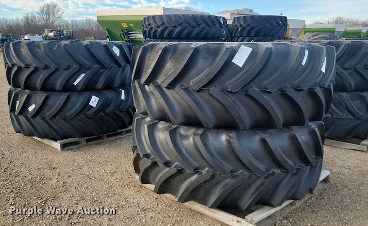 image for item JW9564 (4) Goodyear Optitrac LSW710/60R46 tires and wheels