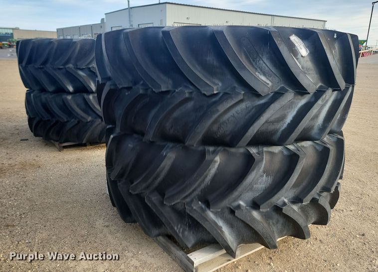 image for item JW9564 (4) Goodyear Optitrac LSW710/60R46 tires and wheels