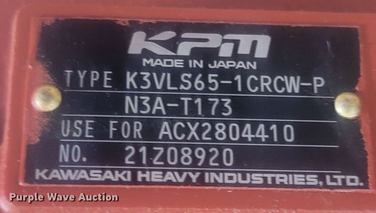 image for item KH9422 (2) KPM K3VLS65-1CRCW-P hydraulic pumps
