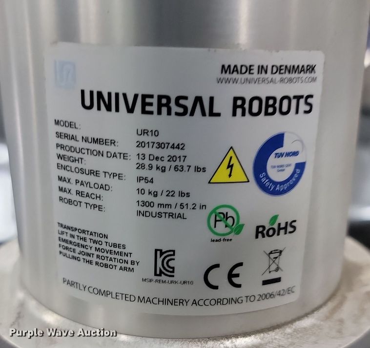 image for item KH9443 Universal Robots U10  robotic arm