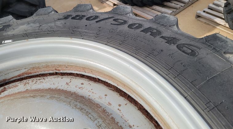 image for item KH9453 (4) Goodyear Ultra Sprayer 380/90R46 tires and wheels