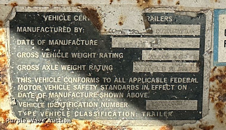 image for item KT9175 1980 Doon  Grain trailer