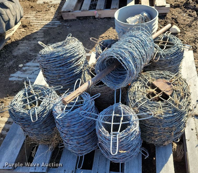image for item LC9354 (9) rolls of barbed wire