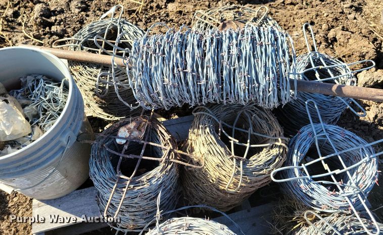 image for item LC9354 (9) rolls of barbed wire