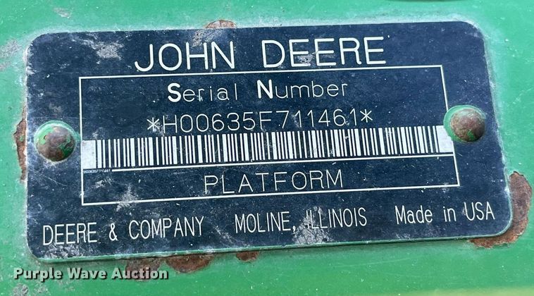 image for item LD9882 2005 John Deere 635F Hydraflex  flex head