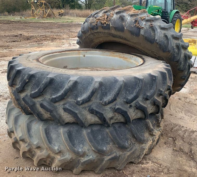 image for item LI9255 Goodyear  (3) Goodyear 480/80R46 tires and wheels