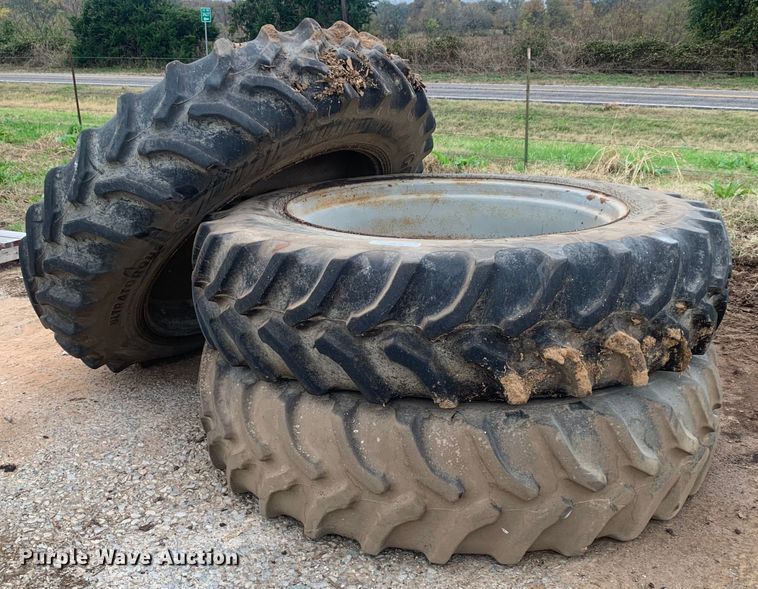 (3) Goodyear 480/80R46 tires and wheels in Sulphur Bluff, TX Item