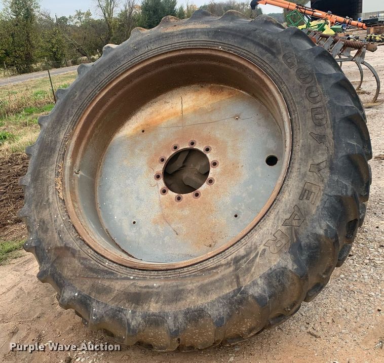 image for item LI9255 Goodyear  (3) Goodyear 480/80R46 tires and wheels