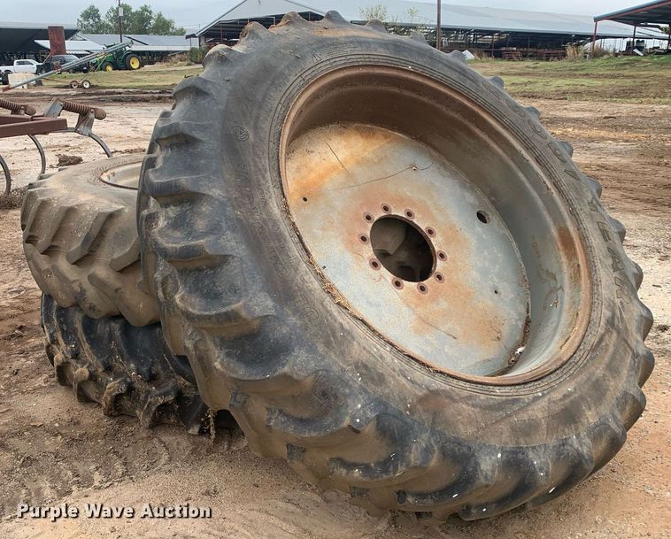 (3) Goodyear 480/80R46 tires and wheels in Sulphur Bluff, TX Item