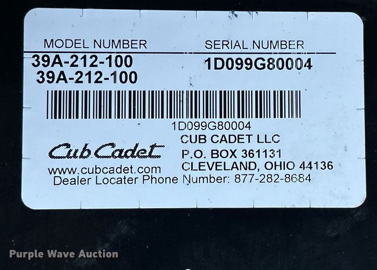 image for item MO9124 2009 Cub Cadet Volunteer  utility vehicle