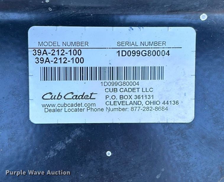 image for item MO9124 2009 Cub Cadet Volunteer  utility vehicle