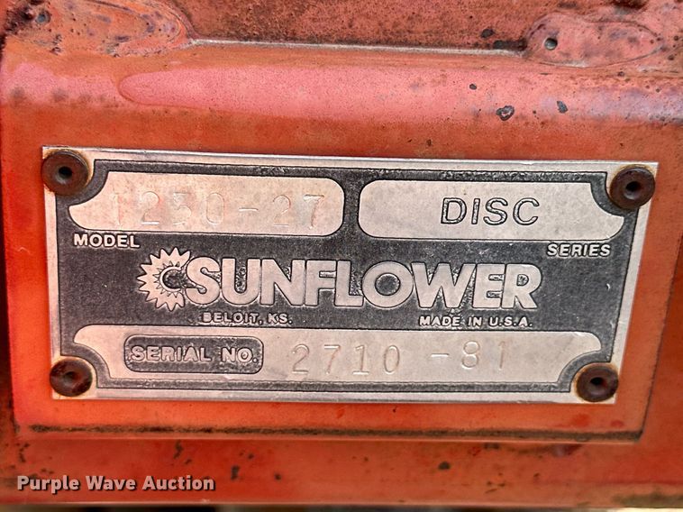 image for item NS9002 Sunflower 1230-27  double off-set disk