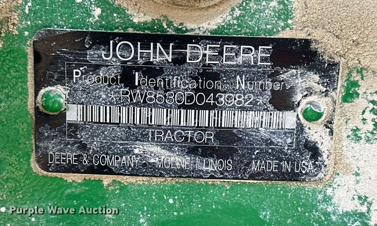 image for item NP9563 2009 John Deere 8530  MFWD tractor