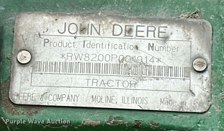 image for item NP9564 1995 John Deere 8200  MFWD tractor