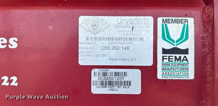 image for item NP9577 Unverferth 8250  grain cart