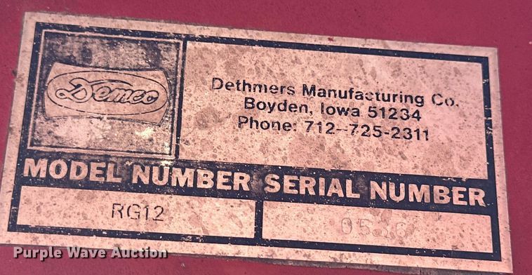 image for item NP9578 Demco RG12  gravity wagon