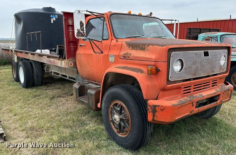 image for item NP9613 1976 Chevrolet C65  dump flatbed truck