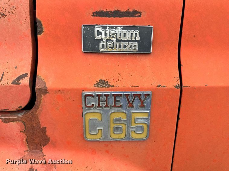 image for item NP9613 1976 Chevrolet C65  dump flatbed truck