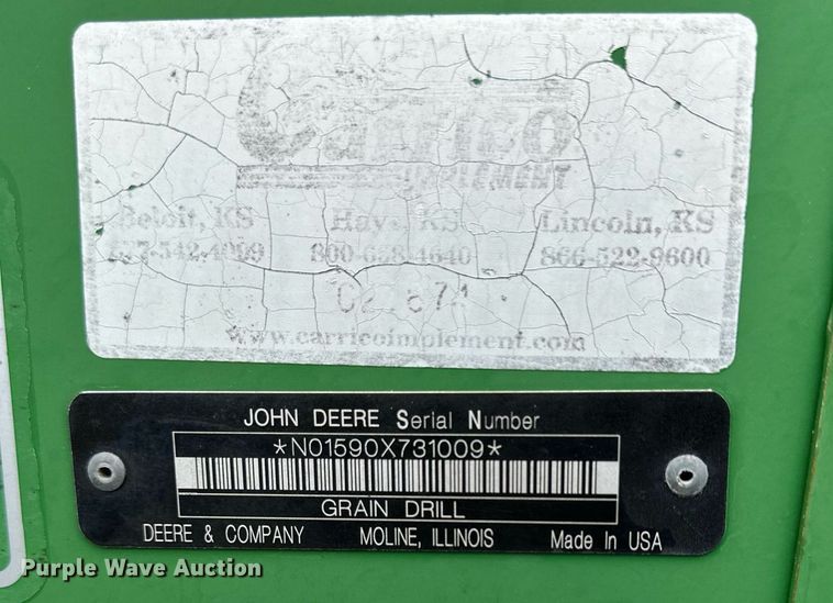 image for item NP9636 John Deere 1590  grain drill