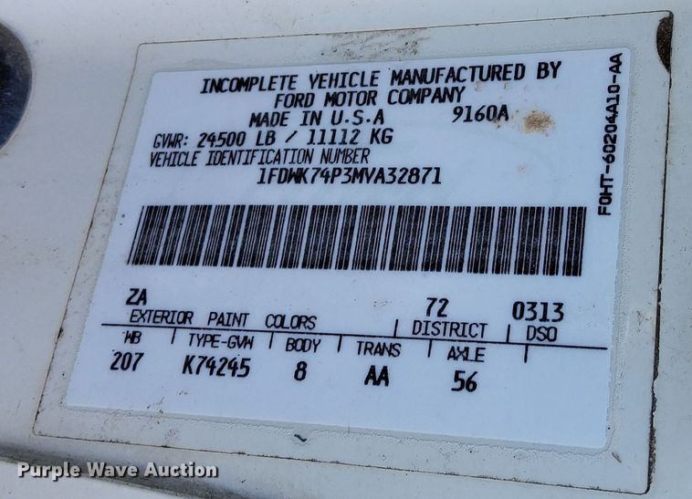 image for item DK8906 1991 Ford F700  dump truck