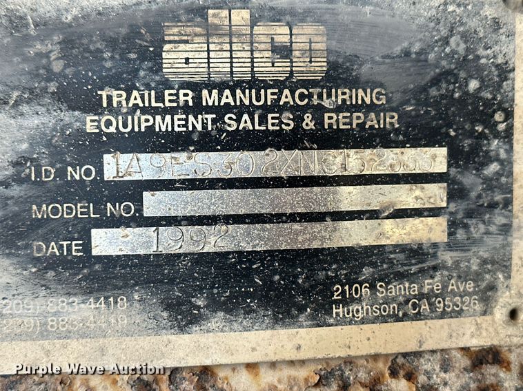 image for item DM2634 1992 Allco  end dump trailer