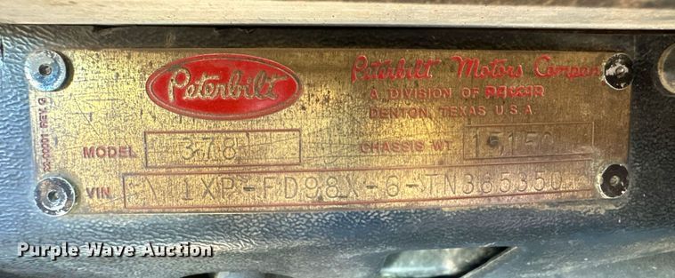 image for item DM2635 1996 Peterbilt 378  semi truck