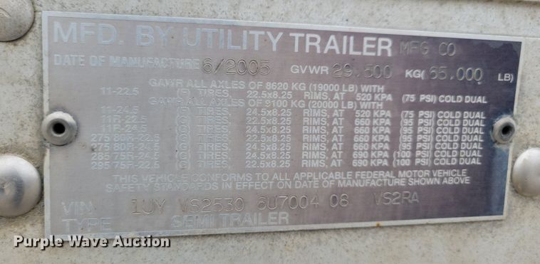 image for item DN4220 2006 Utility 3000R  refrigerated van trailer