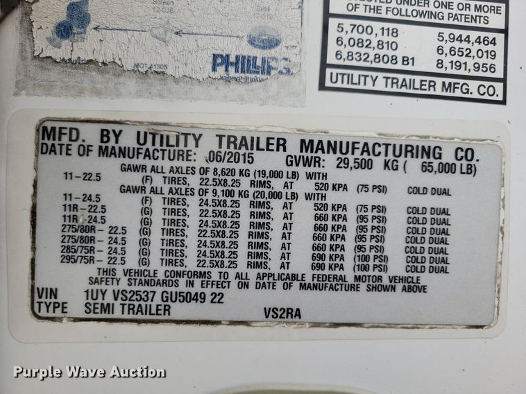 image for item DN4224 2016 Utility 3000R  refrigerated van trailer